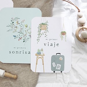 Tarjetas primeras veces bebé