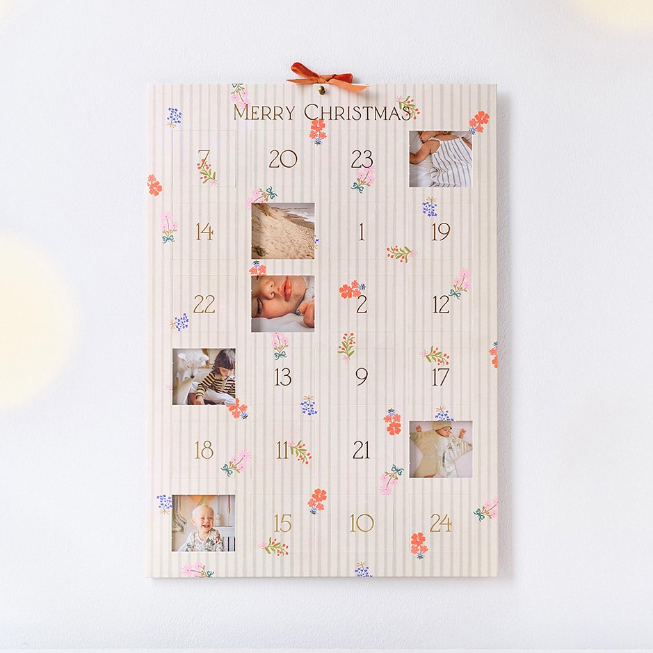 Calendario de adviento con fotos