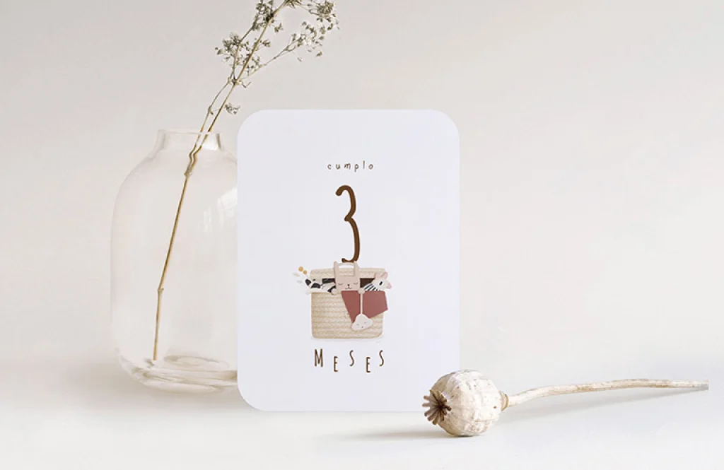 Tarjetas meses bebé