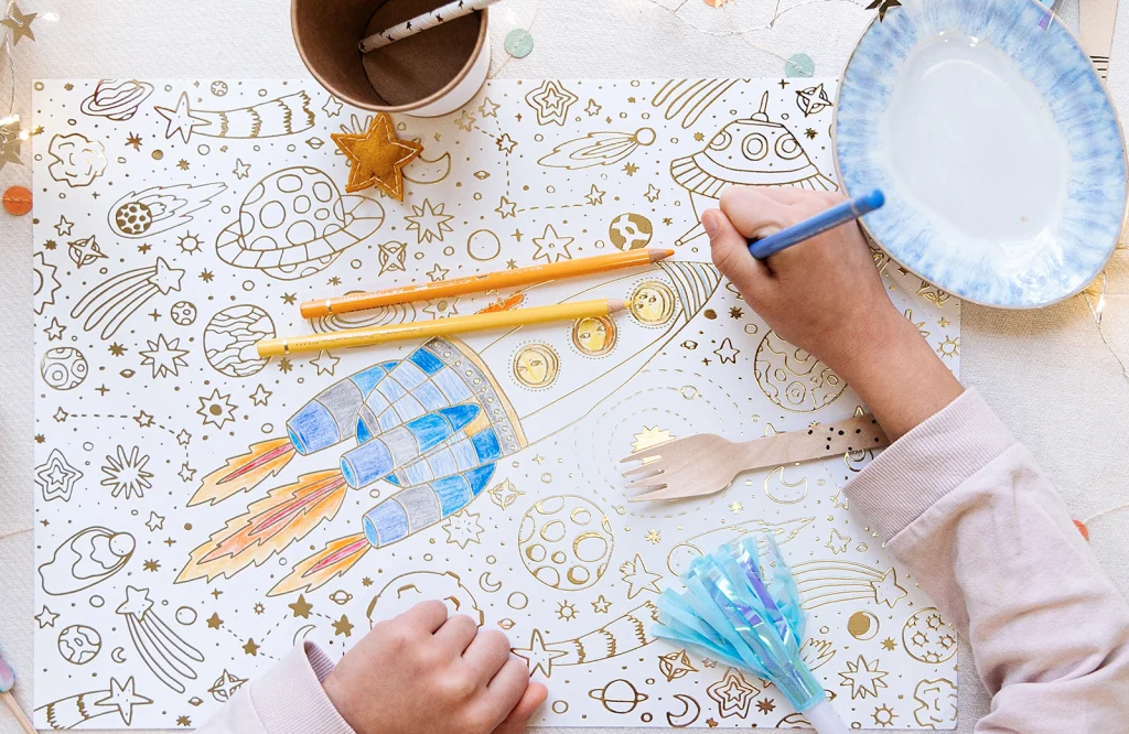 Los manteles  para colorear