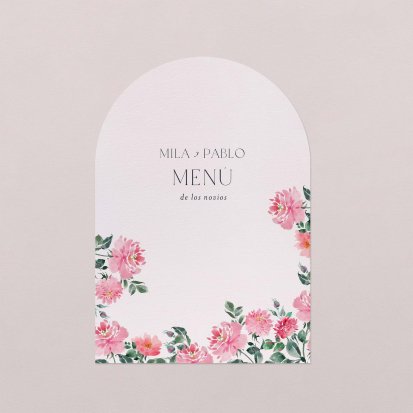 Menú boda  Roses and red