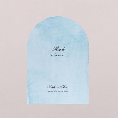 Menú boda  Bird and blue